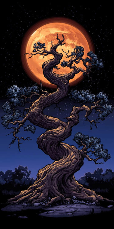 Lunar tree 50x100cm - Diamond painting